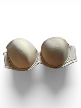 Wacoal Strapless Bra 36 C Nude Beige Convertible Underwire Full Coverage